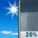 Sunday: Sunny then Slight Chance Rain Showers