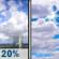 Monday: Slight Chance Showers And Thunderstorms then Partly Sunny