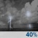 Saturday Night: A chance of showers and thunderstorms. Mostly cloudy, with a low around 74. Chance of precipitation is 40%. Saturday Night: Chance Showers And Thunderstorms