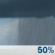 Saturday: A chance of rain showers. Partly sunny, with a high near 79. Chance of precipitation is 50%. Saturday: Chance Rain Showers